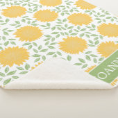 明るい素朴国のひまパーソナライズされた花 シェルパブランケット (3/4)