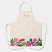 明るい素朴花と名前をカスタムするエプロン エプロン (正面)