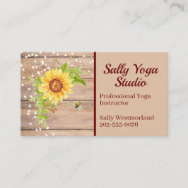 明るい素朴黄色のひまわり任意の名刺 名刺