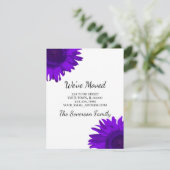 明るい紫のひまわりアドレスの変更 案内状 (スタンド正面)