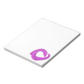 明るい紫のハートドラゴンの白 ノートパッド (回転)