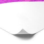 明るい紫のハートドラゴンの白 ポスター (角)