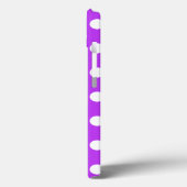 明るい紫の上の白い水玉模様Case-Mate iPhone Case-Mate iPhoneケース (裏面 / 左)