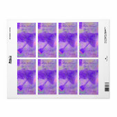 明るい紫の木結婚のワインラベル ラベル (フルシート)