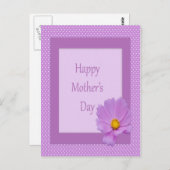明るい紫の花と母の日が幸せ ポストカード (正面/裏面)