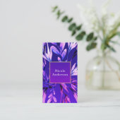 明るい紫はっきりしたの水彩植物性グラムシック 名刺 (スタンド正面)