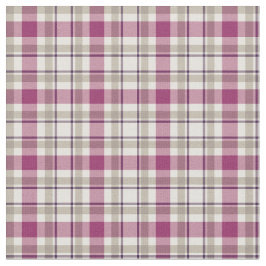 明るい紫色および灰色のガーリーな格子縞 ファブリック