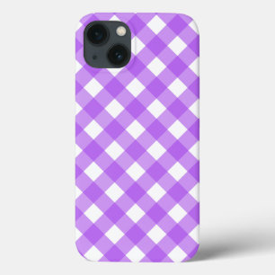 明るい紫色のギンガムケース – メイトiPhoneケース iPhone 13ケース