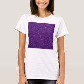 明るい紫色のグリッターのイメージ Tシャツ (正面)