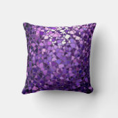 明るい紫色のモザイクのパタモダンーン クッション (裏面)