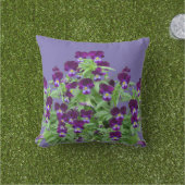 明るい紫色のヴィオラフラワーパティオアウトドア アウトドアクッション (芝生)