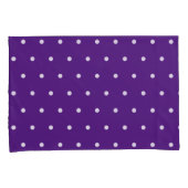 明るい紫色の小さな白い水玉模様 枕カバー (正面右)