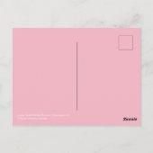 明るい紫色の庭の花の骨のパーマ ポストカード (裏面)