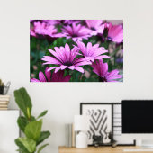 明るい紫色の花のポスター ポスター (ホームオフィス)