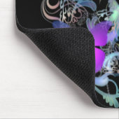 明るい紫色の蝶 マウスパッド (コーナー)