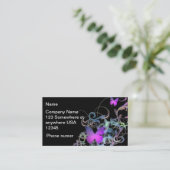 明るい紫色の蝶 名刺 (スタンド正面)