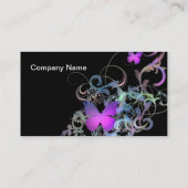 明るい紫色の蝶 名刺 (裏面)