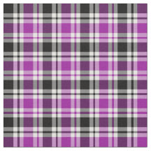 明るい紫、黒と白の格子模様