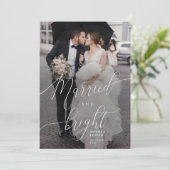 明るい結婚したオーバーレイ・フォト・ホリデー・カード シーズンカード (スタンド正面)