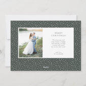 明るい結婚したクリスマス数々の – 写真の休日 シーズンカード (裏面)