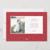 明るい結婚したクリスマス数々の – 写真の休日 シーズンカード (裏面)