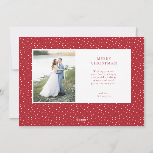 明るい結婚したクリスマス数々の – 写真の休日 シーズンカード (裏面)