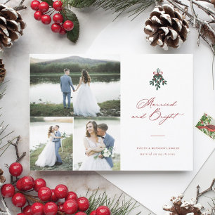 明るい結婚したクリスマス数々の – 写真の休日 シーズンカード