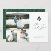 明るい結婚したクリスマス数々の – 写真の休日 シーズンカード (正面/裏面)