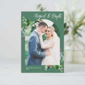 明るい結婚したグリーンホリデー結婚の発表(&B) サンキューカード (スタンド正面)