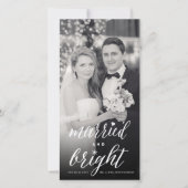 明るい結婚した休日の結婚発表 シーズンカード (正面)