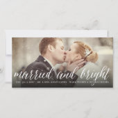 明るい結婚した休日の結婚発表 シーズンカード (正面)