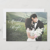 明るい結婚した新婚のクリスマスカード シーズンカード (正面)