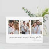 明るい結婚した新婚の写真 シーズンカード (スタンド正面)