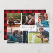 明るい結婚した新婚カップルの写真 シーズンカード (正面/裏面)