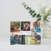 明るい結婚した新婚カップルの写真 シーズンポストカード (スタンド正面)