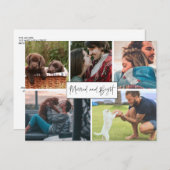 明るい結婚した新婚カップルの写真 シーズンポストカード (正面/裏面)