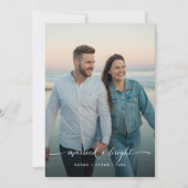 明るい結婚した新婚クリスマスビーチ写真 シーズンカード (正面)