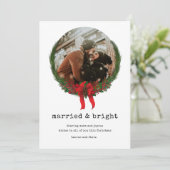 明るい結婚した新婚初めてのクリスマス シーズンカード (スタンド正面)