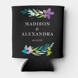 明るい結婚フローラの名前と日付 缶クーラー