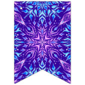 明るい結晶の雪の結晶オーナメント バンティングフラッグ (第1の旗)