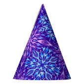 明るい結晶の雪の結晶オーナメント パーティーハット (左)