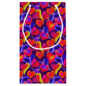 明るい絵を描ハートと矢印 |バレンタインデー スモールペーパーバッグ (裏面)