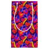 明るい絵を描ハートと矢印 |バレンタインデー スモールペーパーバッグ (正面)