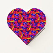 明るい絵を描ハート |バレンタインデー ノートブック (裏面)