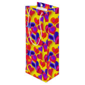 明るい絵を描ハート |バレンタインデー ワインギフトバッグ (裏面アングル)