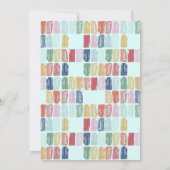 明るい絵を描宝石の動きの発表 招待状 (裏面)