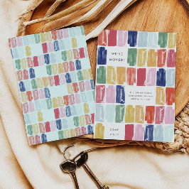 明るい絵を描宝石の動きの発表 招待状