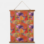 明るい絵を描抽象芸術パターンデジタルアート 吊り下げ型タペストリー (正面)