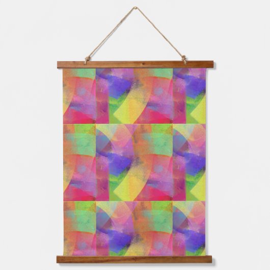 明るい絵を描抽象芸術パターンデジタルアート 吊り下げ型タペストリー (正面2)