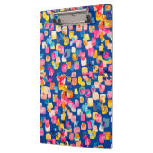 明るい絵を描抽象芸術正方形パターン クリップボード (左)